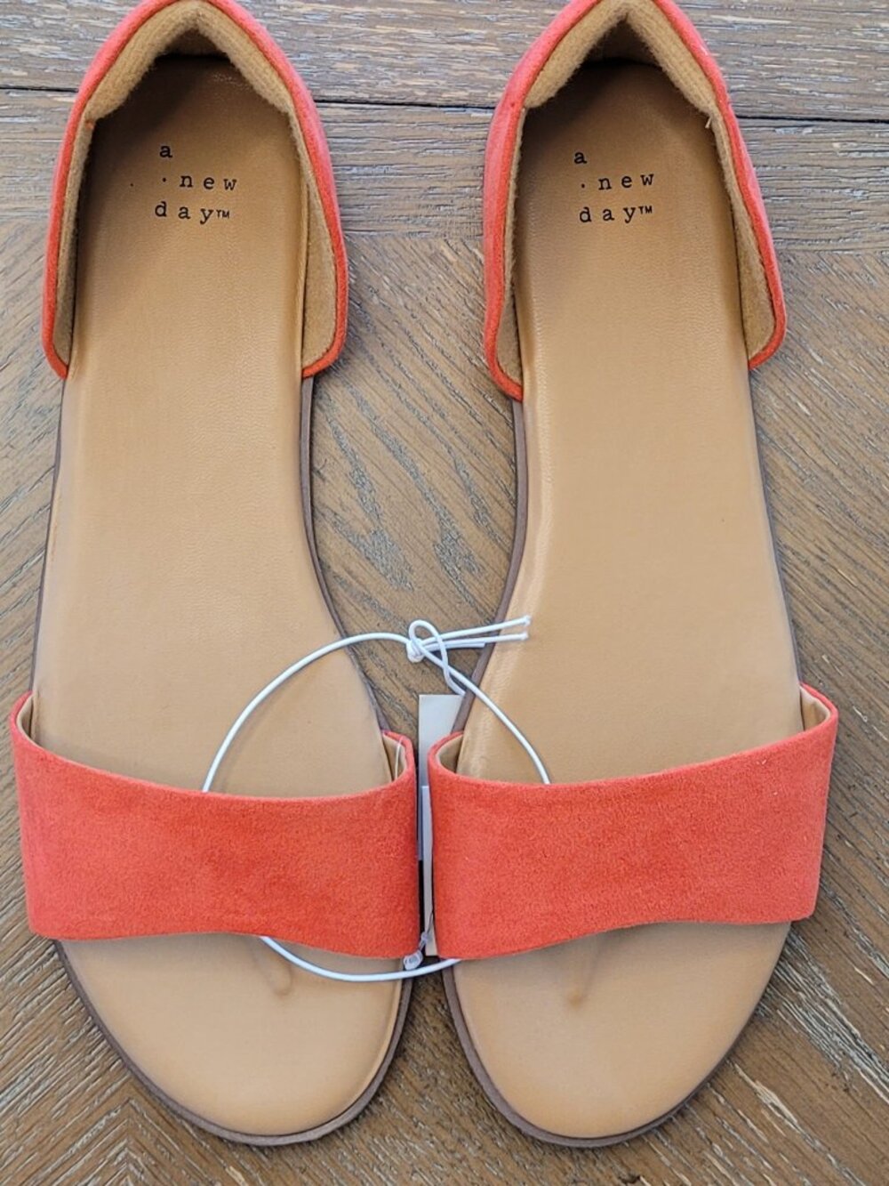 A New Day (Target Brand) Red Coral Block Heel Sandals Women’s Size 9